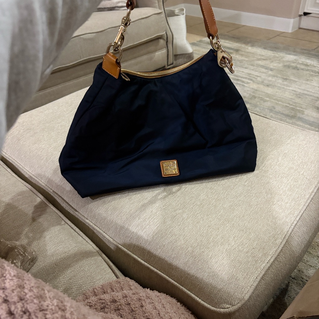 Dooney & Bourke Nylon Shoulder Bag In Navy Blue